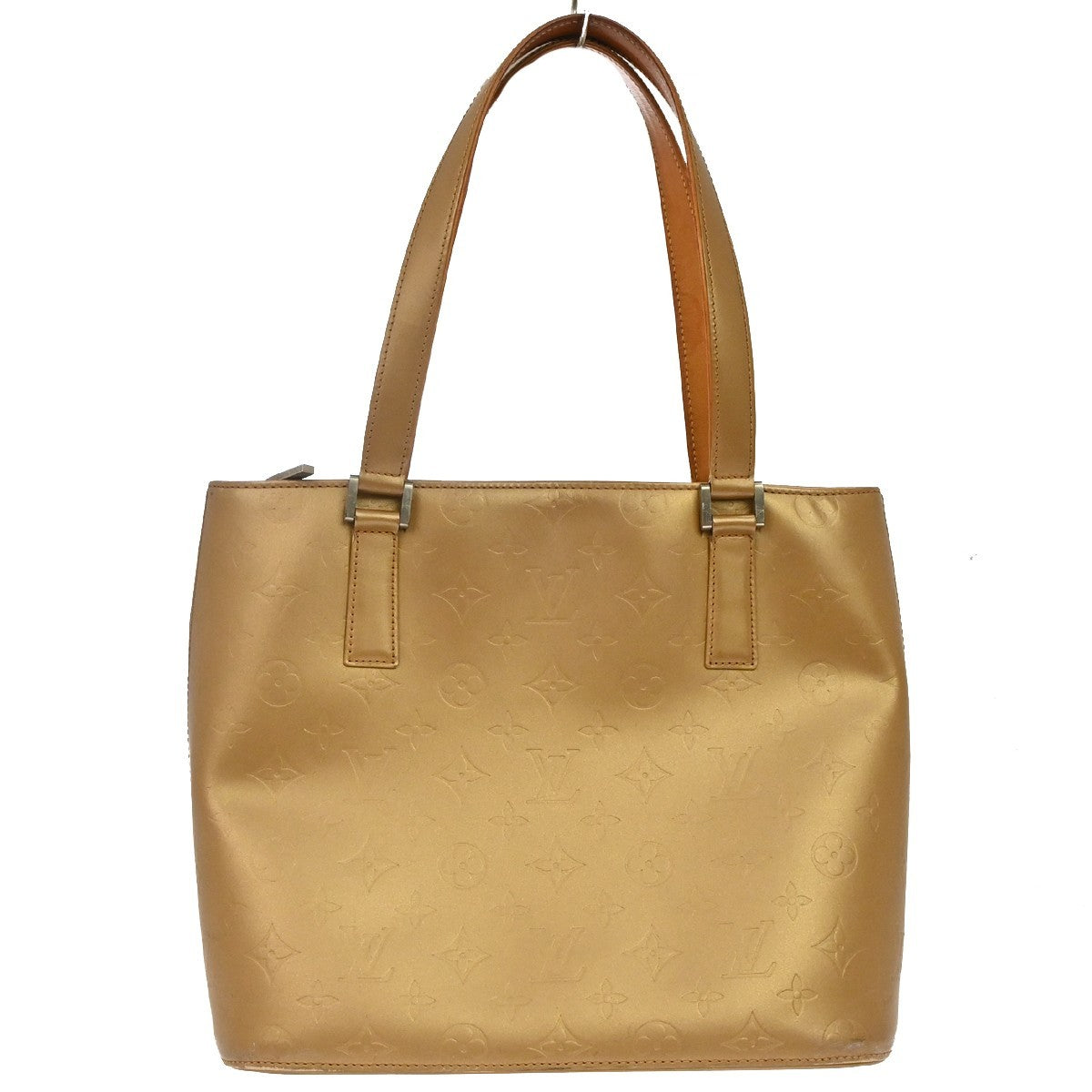 Louis Vuitton Mat Stockton Monogram Vernis Gold Patent_Leather Shoulder Bag Bag (Pre-Owned)