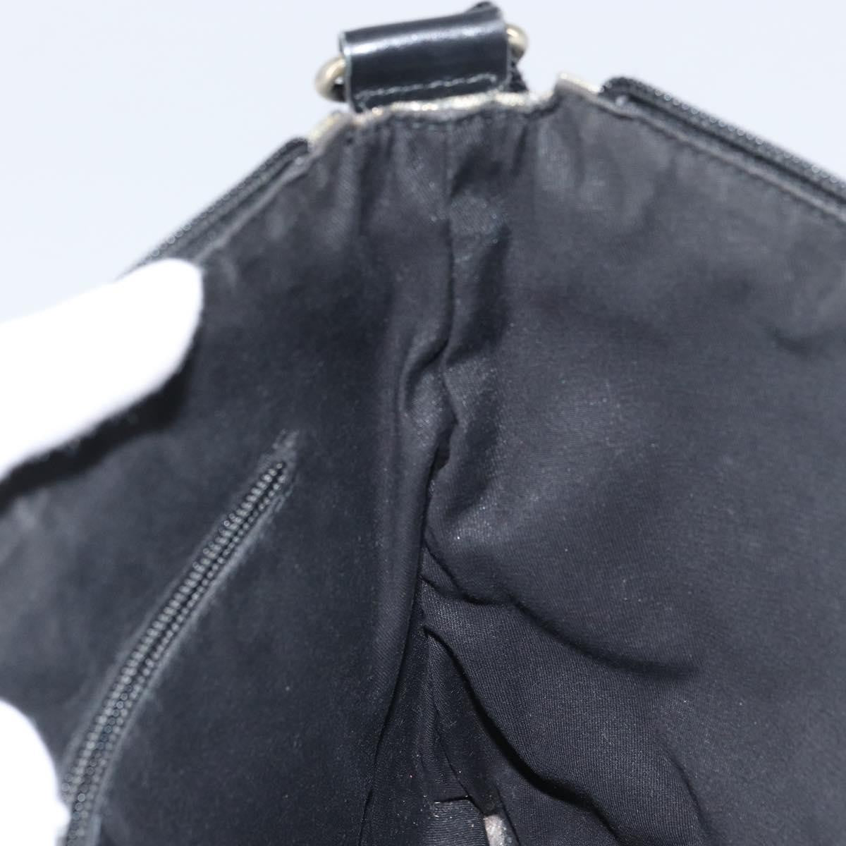 Gucci Zip Messenger Gg Canvas With Perforated Leather Navy Canvas Shoulder Bag Bag (Pre-Owned)