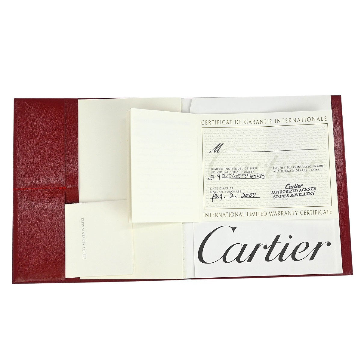 Cartier Panthere Ruban Quartz Stainless Steel And Mother Of Pearl Watch (Pre-Owned)
