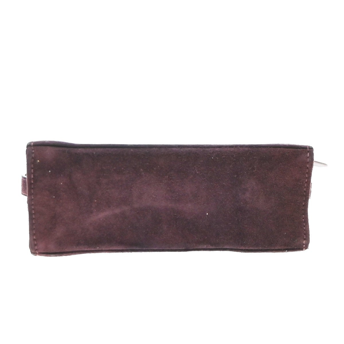 Salvatore Ferragamo Vintage Vara Bow Handle Shoulder Suede Purple Suede Handbag (Pre-Owned)
