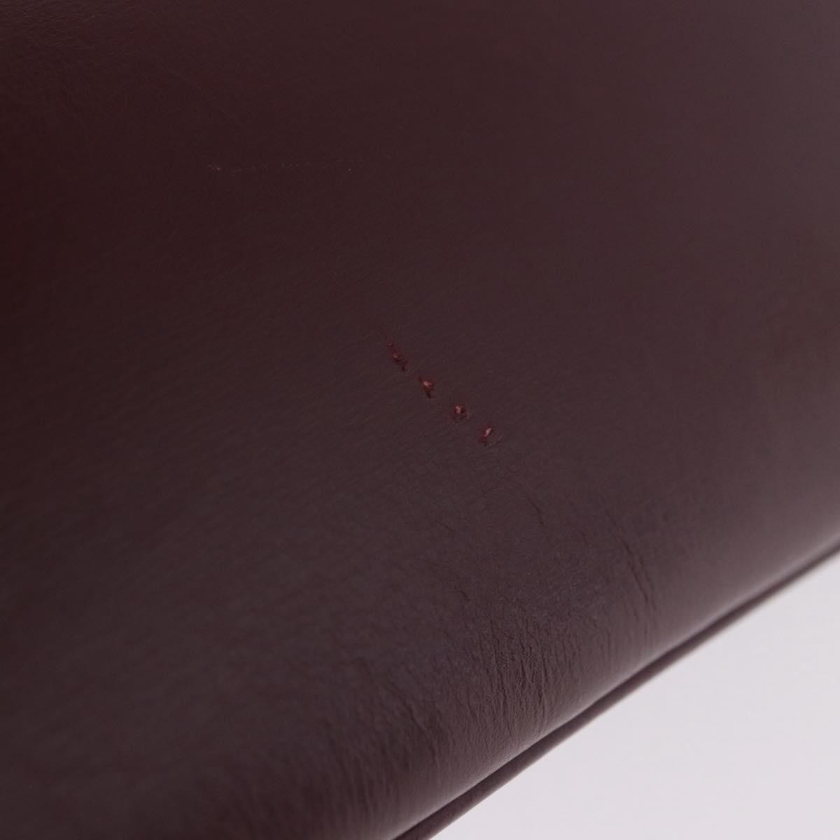 Celine Shoulder Leather Burgundy Leather Shoulder Bag Bag (Pre-Owned)