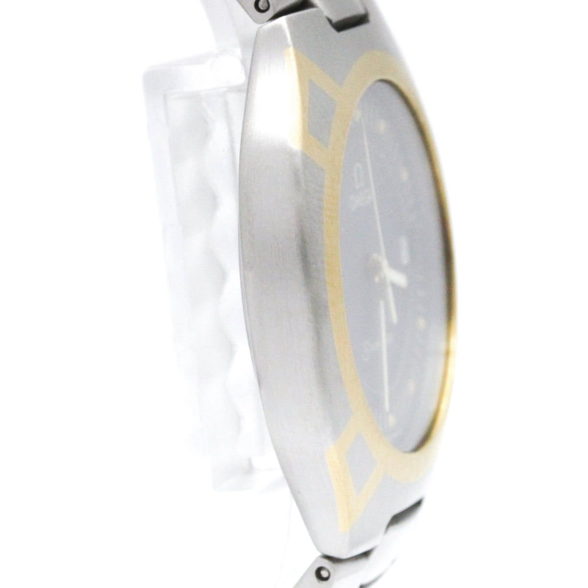 Omega Seamaster Polaris Quartz Stainless Steel With Plated Metal Watch (Pre-Owned)
