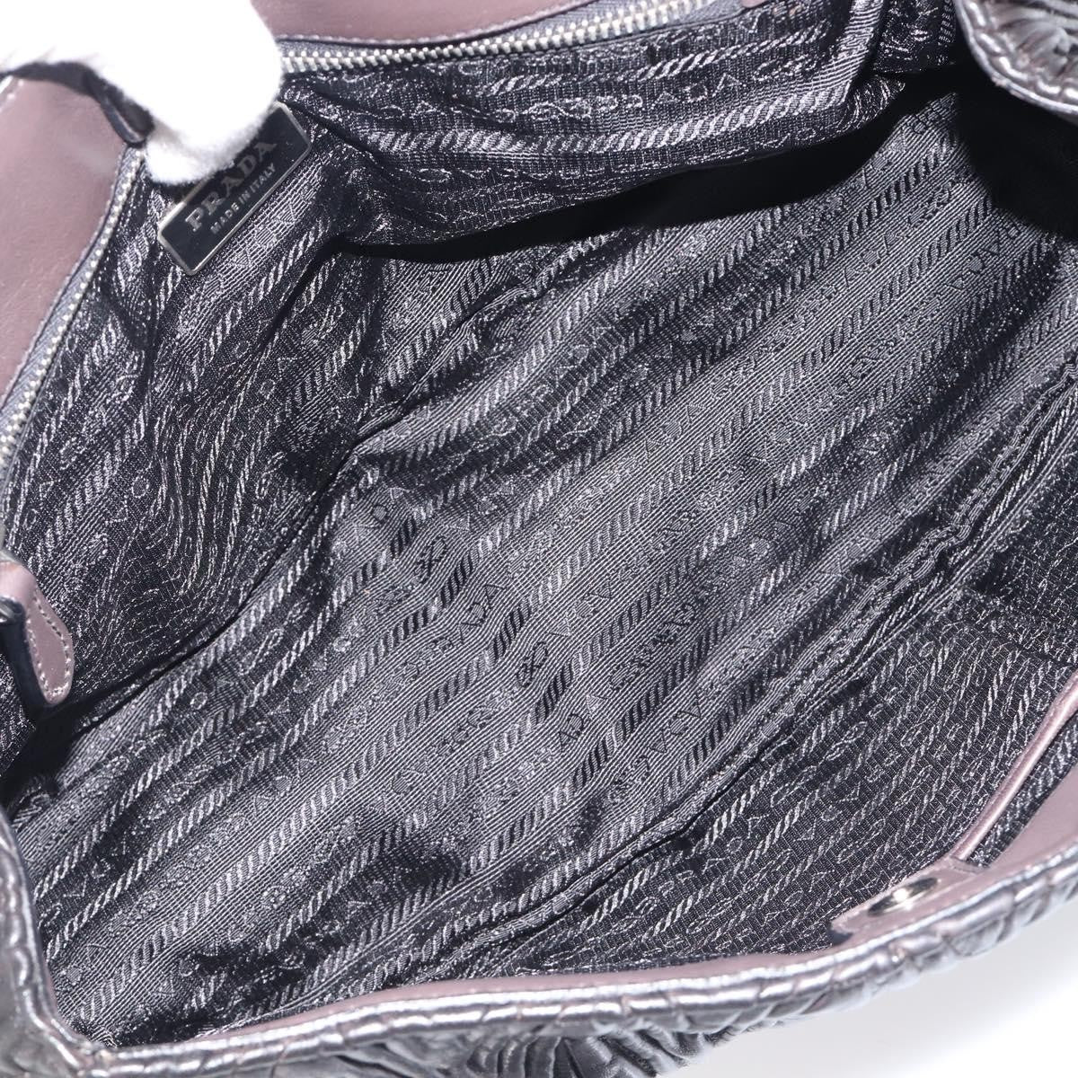 Prada Flap Chevron Nappa Black Leather Shoulder Bag Bag (Pre-Owned)