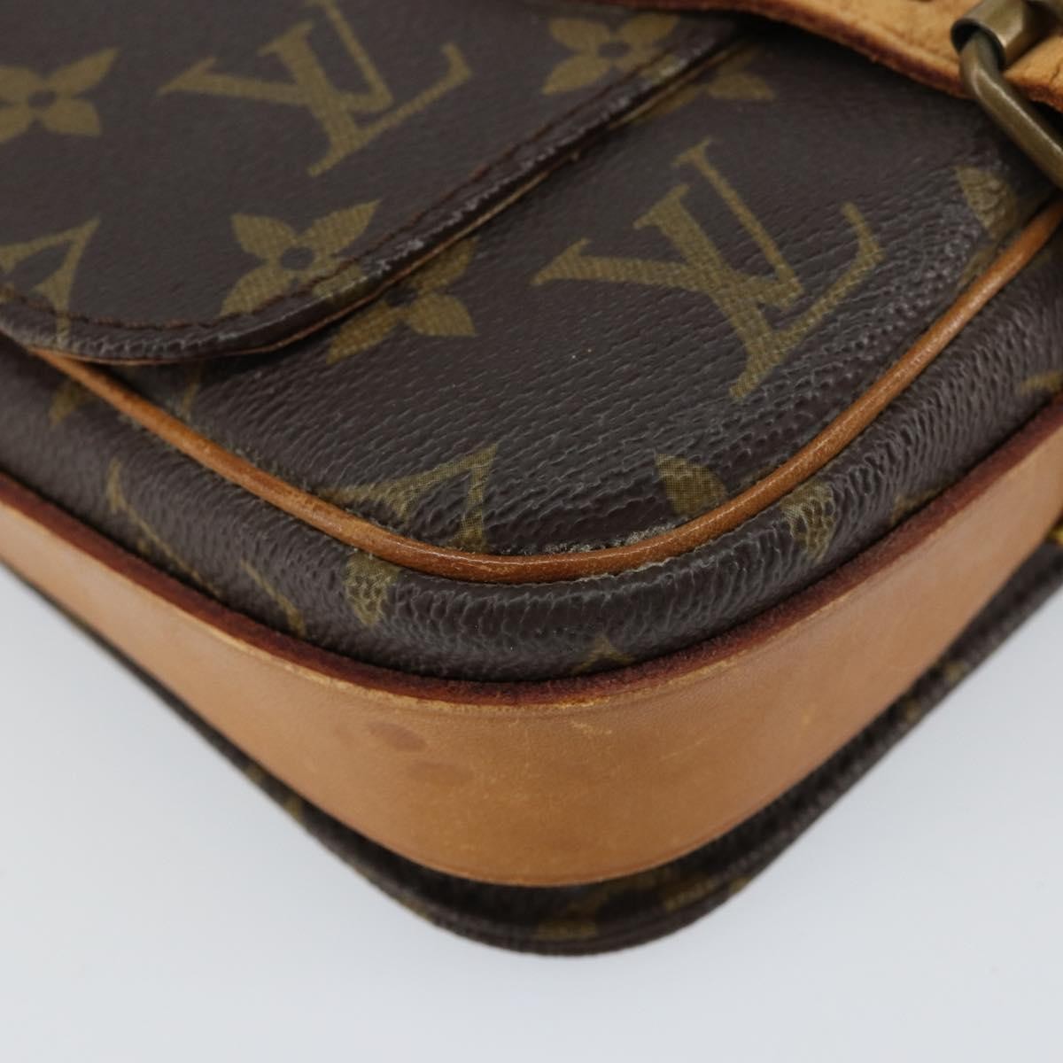 Louis Vuitton Cartouchiere Monogram Canvas Brown Canvas Shoulder Bag Bag (Pre-Owned)