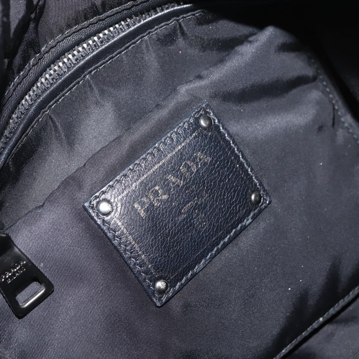 Prada Convertible Double Tote Tessuto Black Nylon Handbag (Pre-Owned)