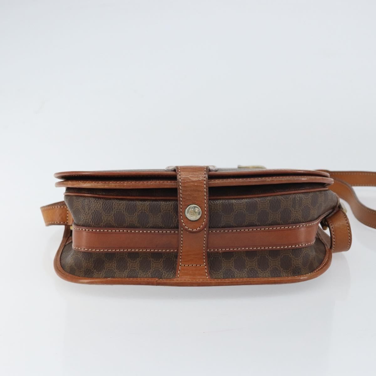 Celine Macadam Shoulder Pvc Leather Brown Pvc Crossbody Bag Bag (Pre-Owned)