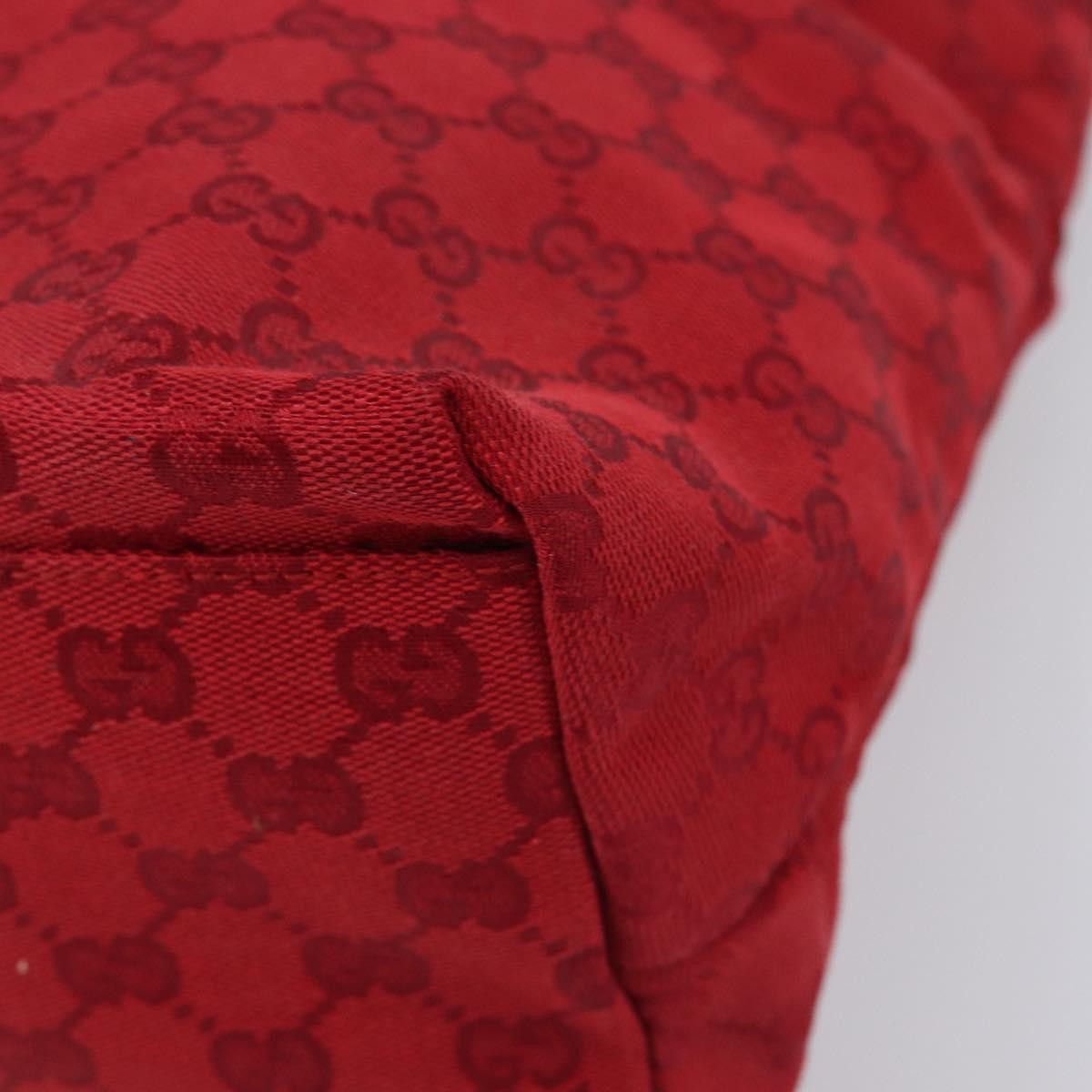Gucci Double Pocket Zip Hobo Gg Canvas Red Canvas Shoulder Bag Bag (Pre-Owned)