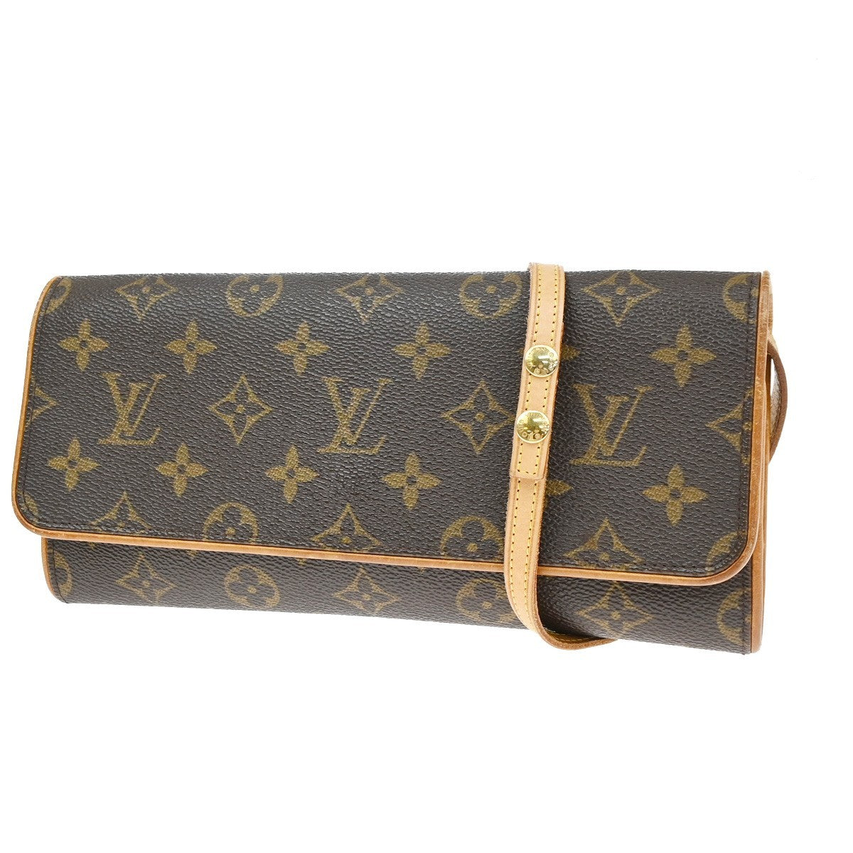 Louis Vuitton Twin Monogram Canvas Brown Canvas Clutche & Pouche Bag (Pre-Owned)
