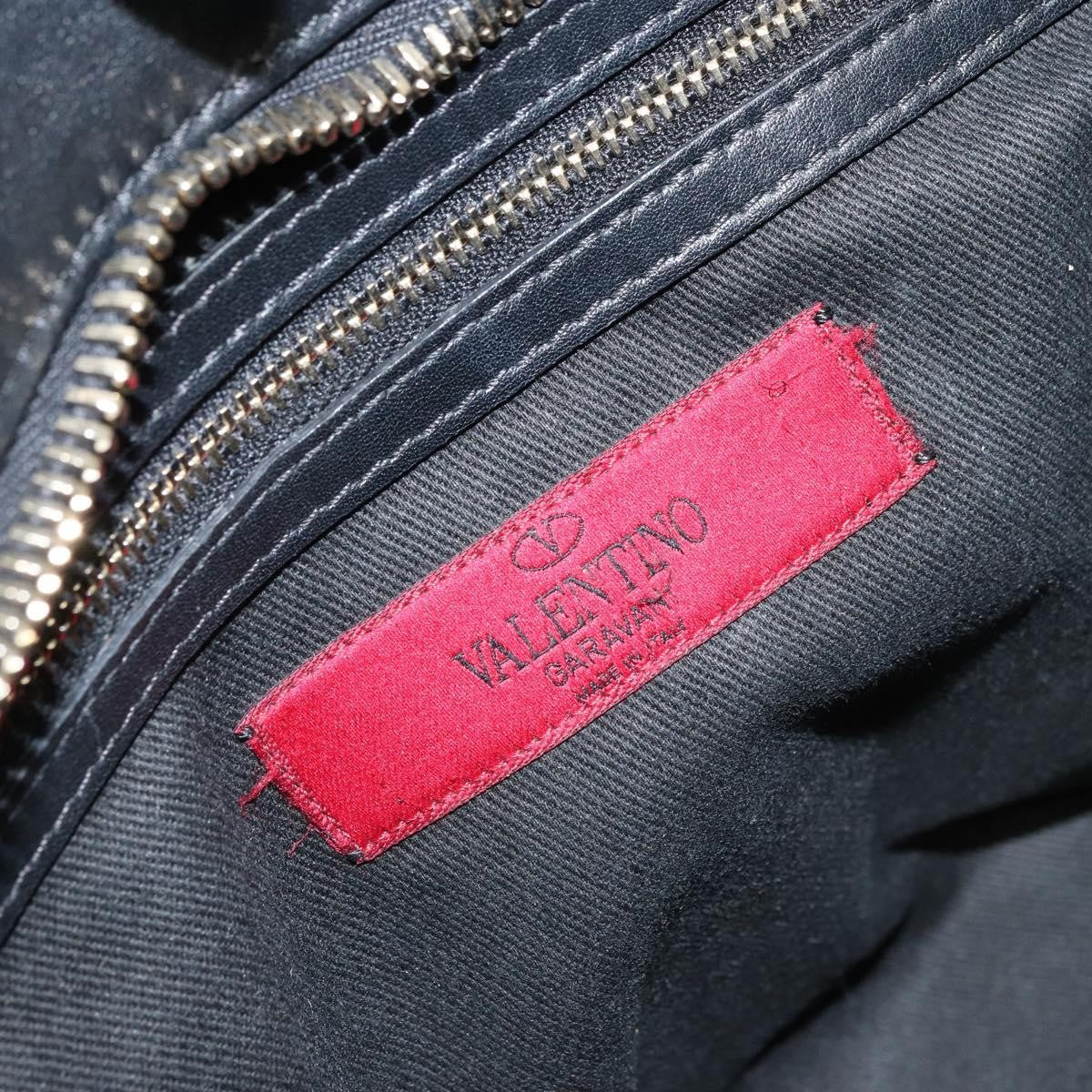 Valentino Garavani Rockstud Tote Soft Leather Black Leather Tote Bag Bag (Pre-Owned)