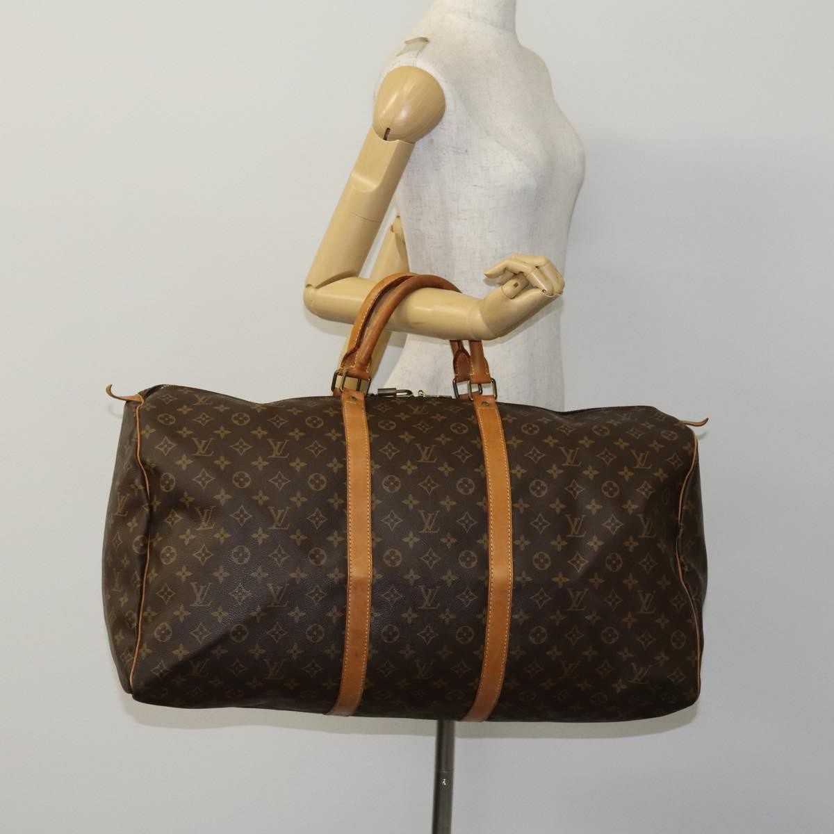Louis Vuitton Keepall Monogram Canvas Brown Canvas Travel Bag Bag (Pre-Owned)