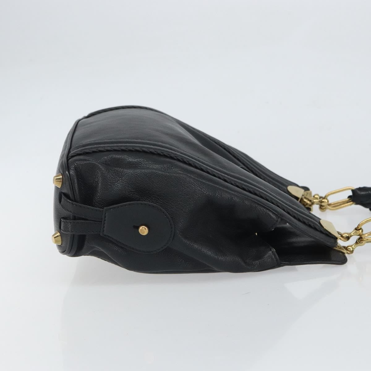 Chloe Irène Leather Black Leather Tote Bag Bag (Pre-Owned)