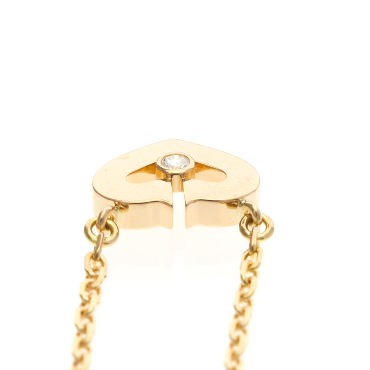 Cartier C Heart De Cartier Pendant 18K Rose Gold With Diamond Gold Pink_Gold Necklace Jewelry (Pre-Owned)
