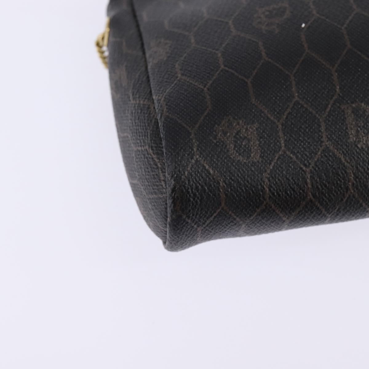 Christian Dior Vintage Honeycomb Zip Coated Canvas Black Canvas Shoulder Bag Bag (Pre-Owned)