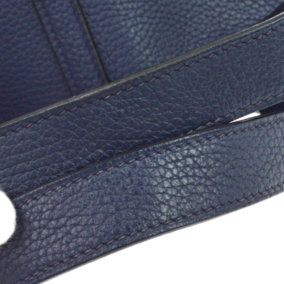 Hermes Picotin Lock Clemence Blue Leather Handbag (Pre-Owned)