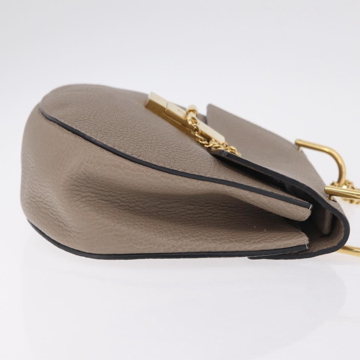 Chloe Drew Leather Beige Leather Crossbody Bag Bag (Pre-Owned)