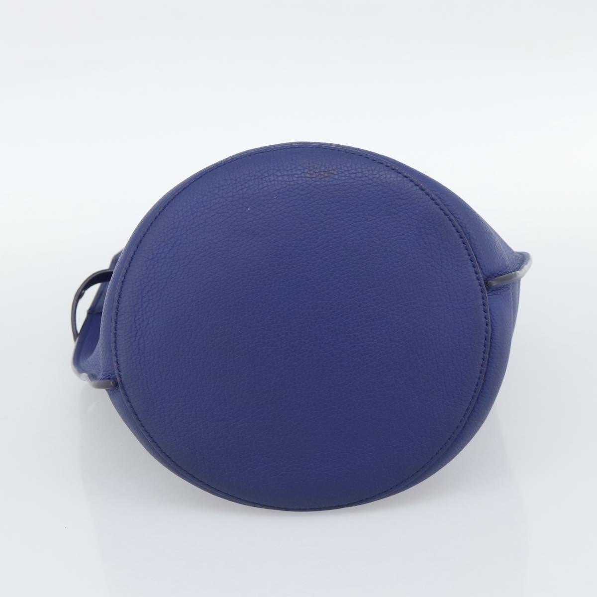 Celine Big Bag Bucket Leather Blue Leather Handbag (Pre-Owned)