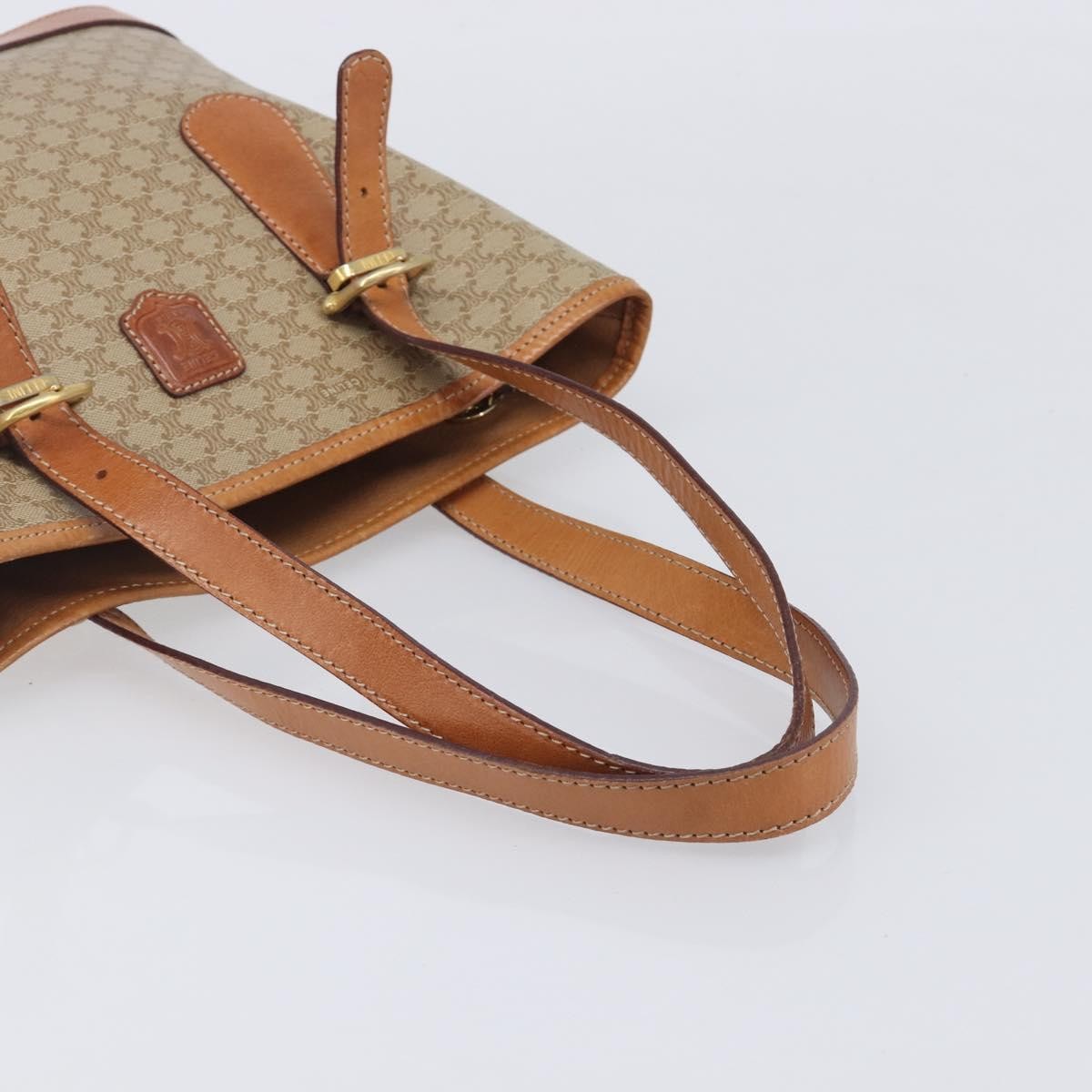 Celine Macadam Canvas And Leather Beige Canvas Tote Bag Bag (Pre-Owned)