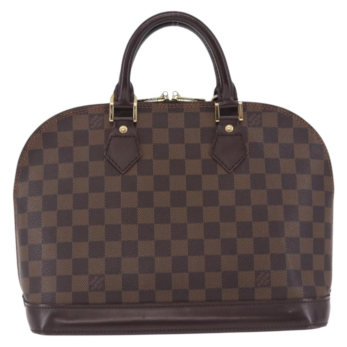 Louis Vuitton Alma Damier Brown Canvas Handbag (Pre-Owned)