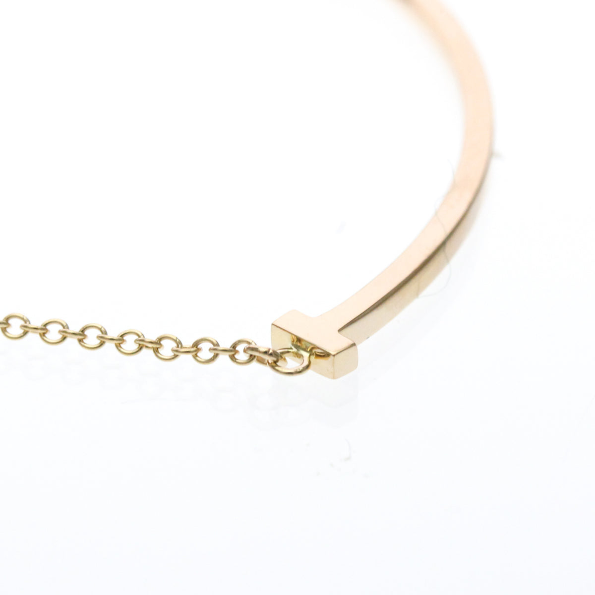 Tiffany & Co. T Smile Pendant 18K Rose Gold Gold Pink_Gold Necklace Jewelry (Pre-Owned)