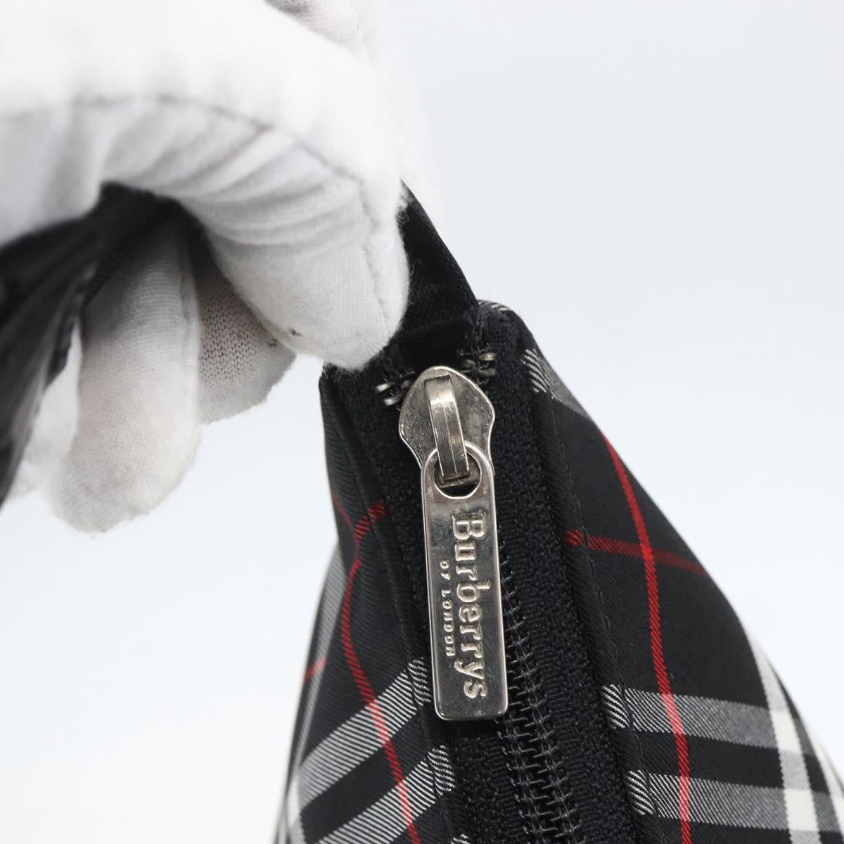 Burberry Nova Check Nylon Black Nylon Handbag (Pre-Owned)