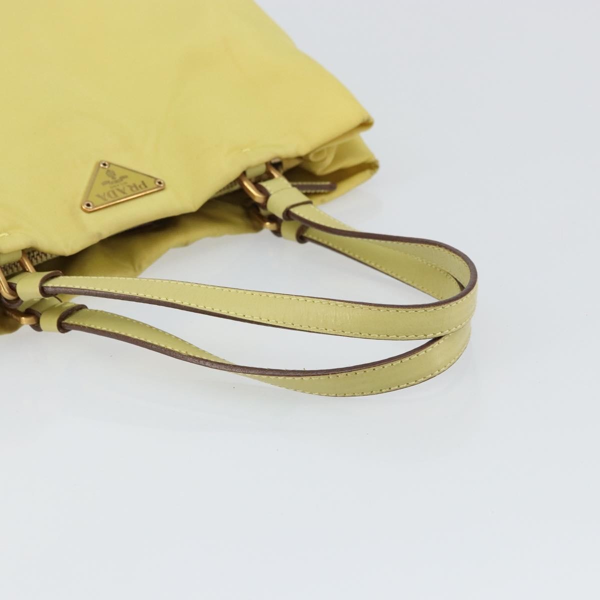 Prada Vintage Tote Nylon Yellow Nylon Tote Bag Bag (Pre-Owned)