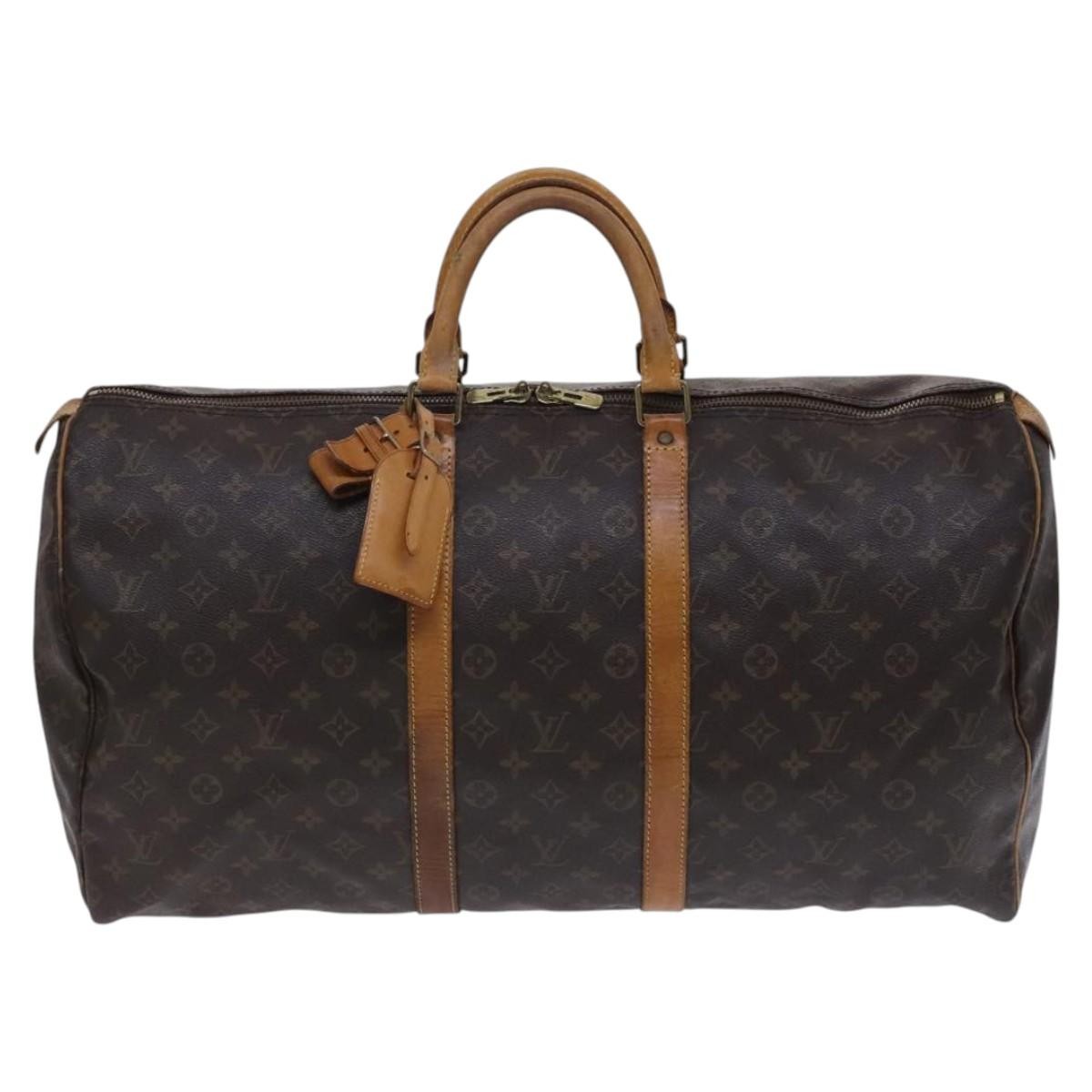 Louis Vuitton Keepall Monogram Canvas Brown Canvas Travel Bag Bag (Pre-Owned)