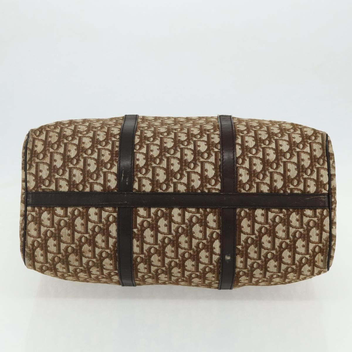 Christian Dior Vintage Trotter Canvas Brown Canvas Handbag (Pre-Owned)