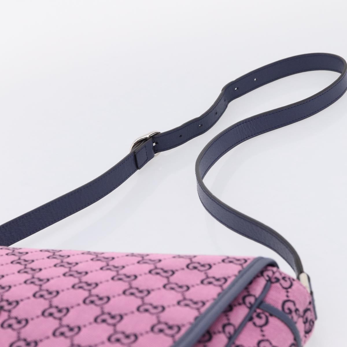 Gucci Children's Messenger Gg Canvas Pink Canvas Handbag (Pre-Owned)