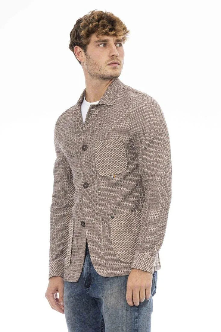 Distretto12 Beige Cotton Men Men's Blazer