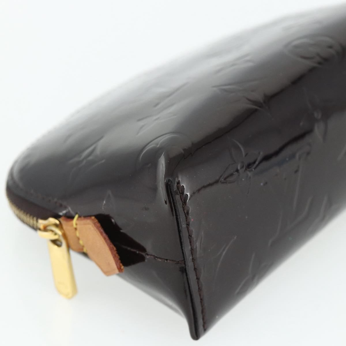 Louis Vuitton Cosmetic Monogram Vernis Burgundy Patent_Leather Toiletry Case Accessory (Pre-Owned)