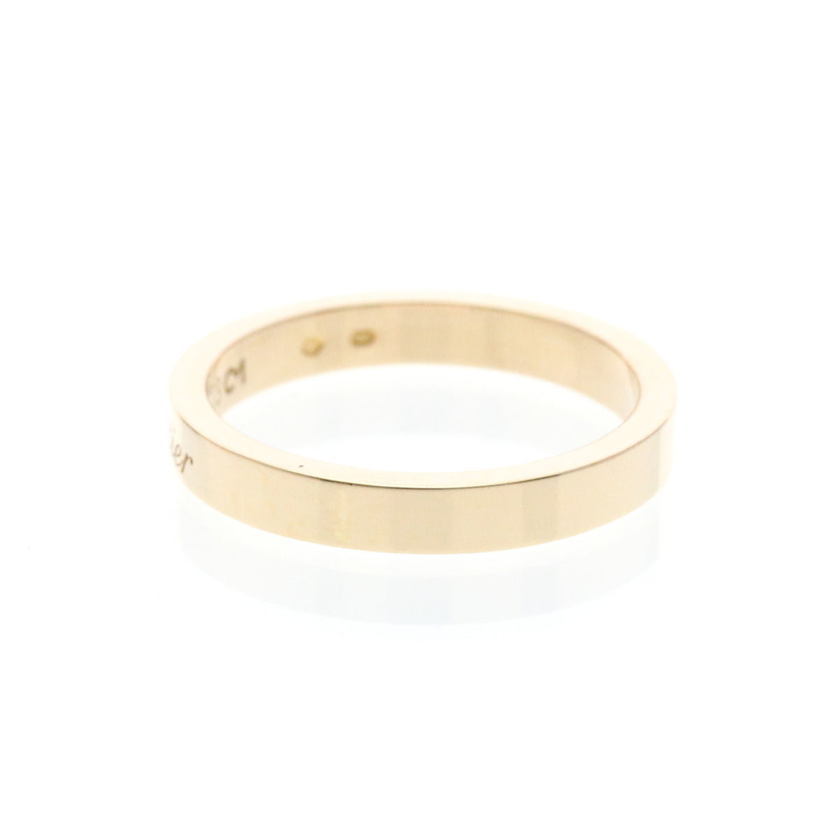 Cartier C De Cartier Wedding Band 18K Rose Gold Gold Pink_Gold Ring Jewelry (Pre-Owned)