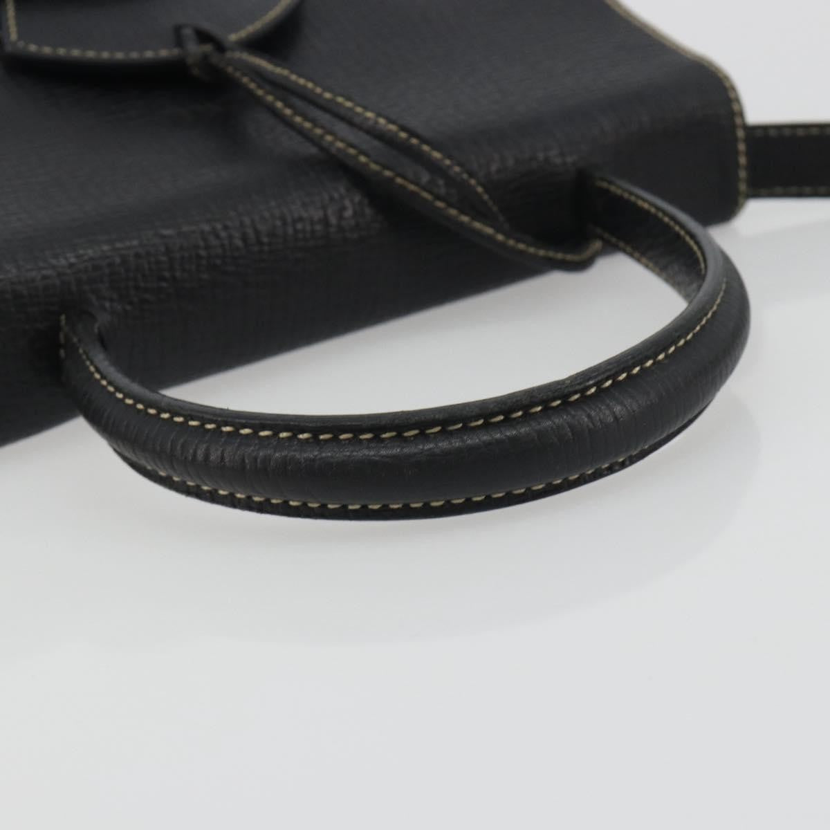 Loewe Barcelona Top Handle Leather Black Leather Handbag (Pre-Owned)