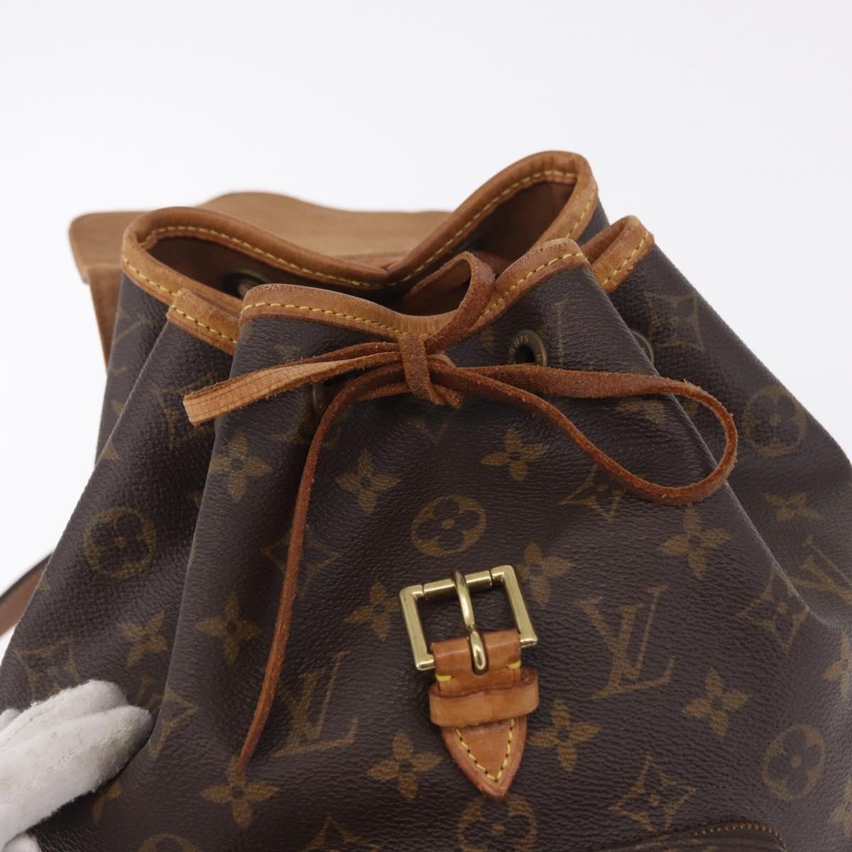 Louis Vuitton Vintage Montsouris Monogram Canvas Brown Canvas Backpack Bag (Pre-Owned)