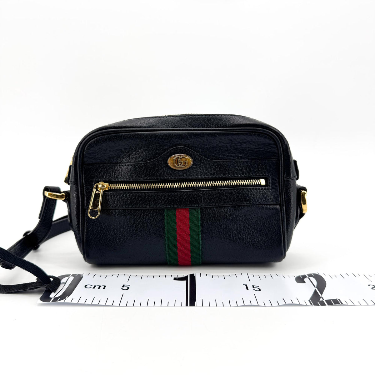 Gucci Ophidia Suede Black Leather Briefcase Bag (Pre-Owned)