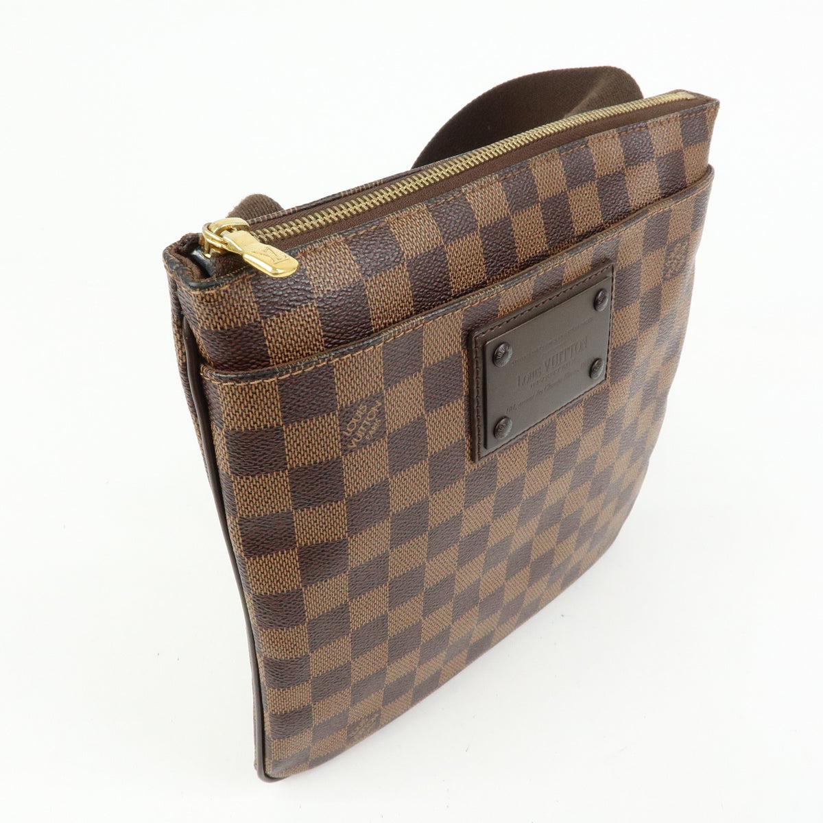 Louis Vuitton Brooklyn Pochette Plate Damier Brown Canvas Clutche & Pouche Bag (Pre-Owned)