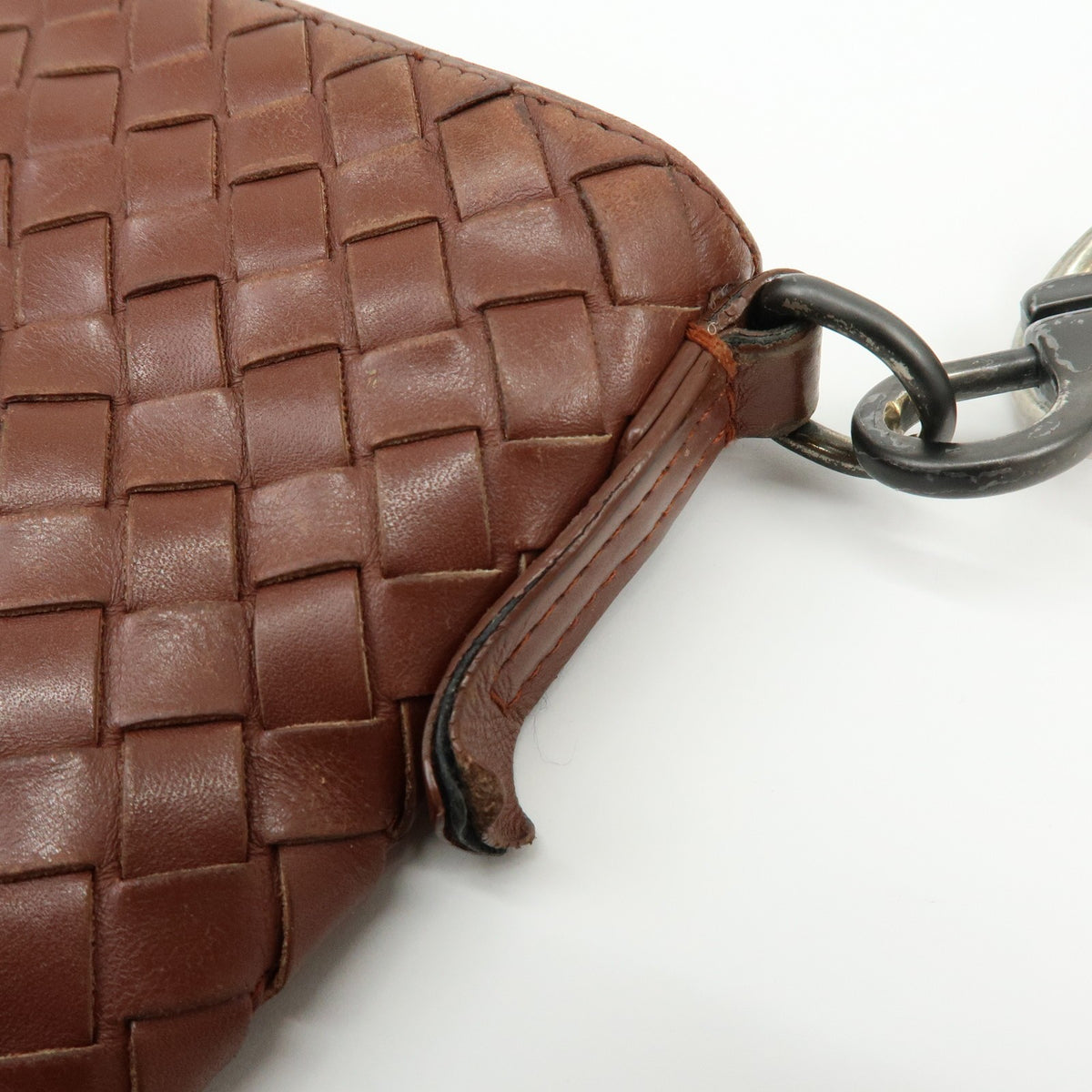 Bottega Veneta Flat Messenger Intrecciato Nappa Brown Leather Handbag (Pre-Owned)