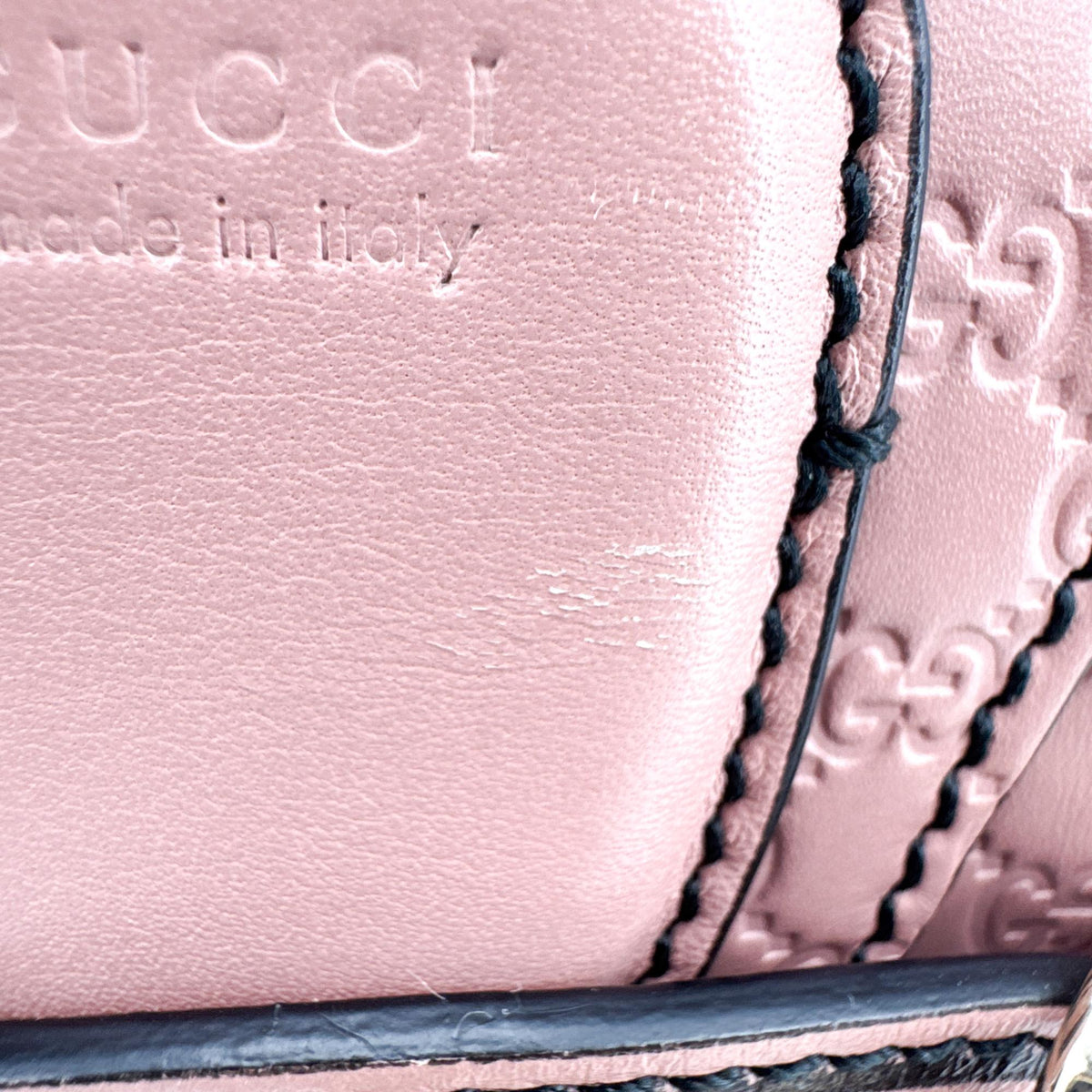 Gucci Emily Chain Flap Guccissima Leather Pink Leather Shoulder Bag Bag (Pre-Owned)
