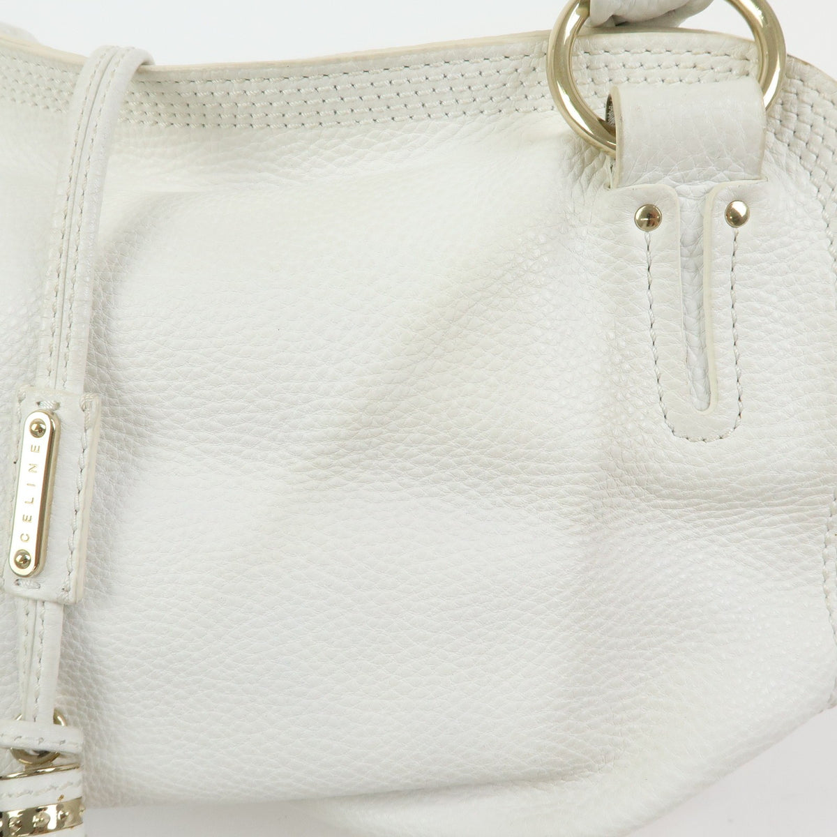 Celine Bittersweet Leather White Leather Handbag (Pre-Owned)