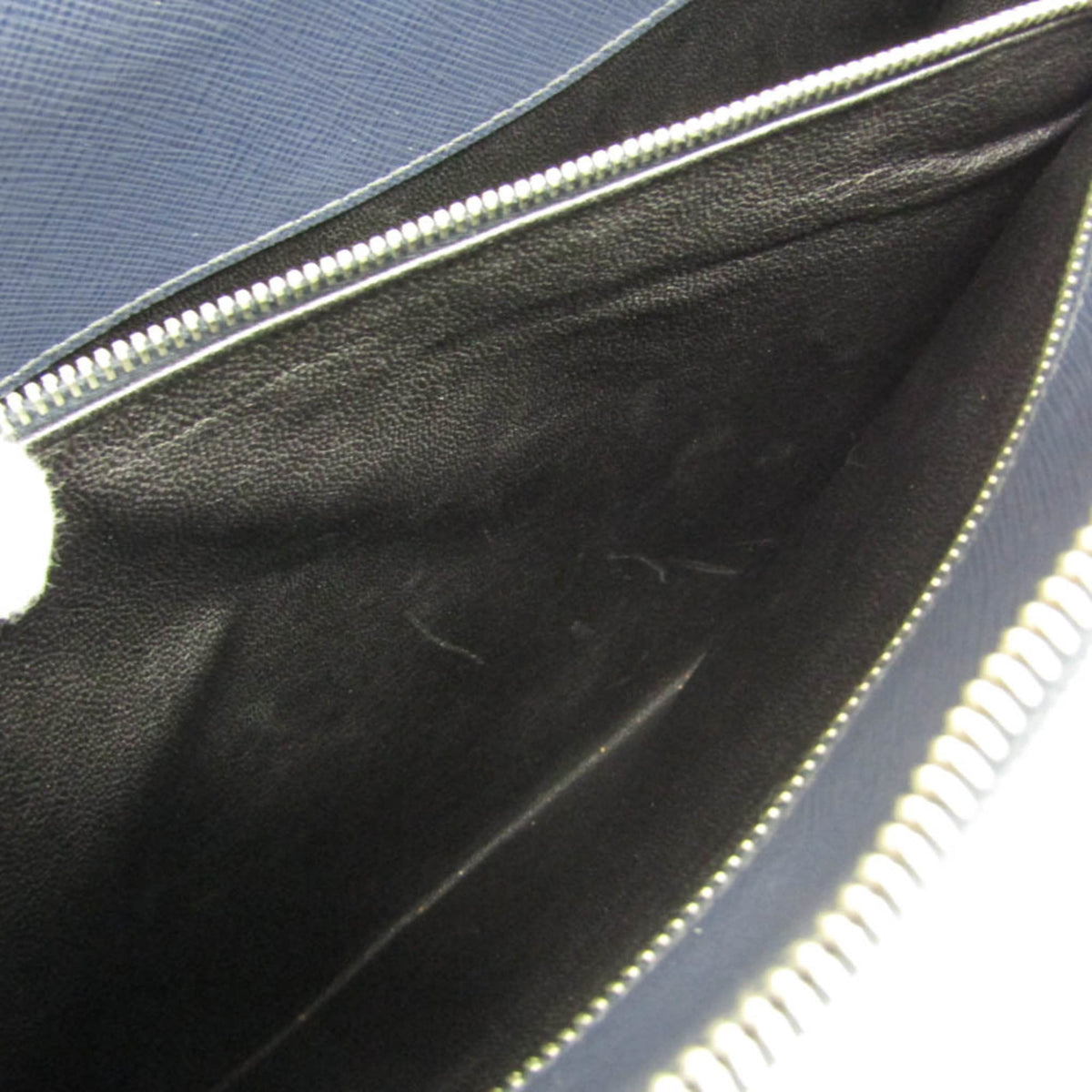 Prada Convertible Travel Saffiano Leather Navy Leather Briefcase Bag (Pre-Owned)