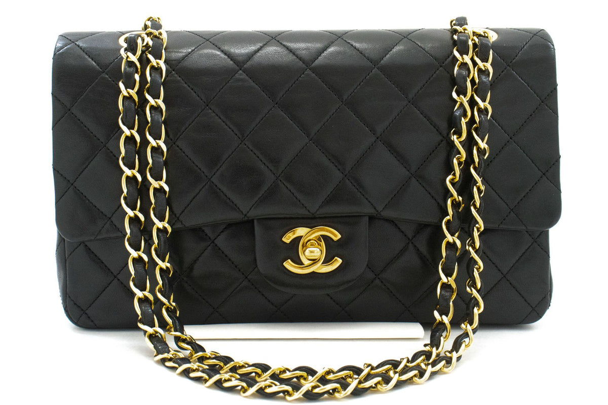 Chanel Cc Flap Quilted Classic Flap Motif Printed Nylon Black Leather Crossbody Bag Bag (Pre-Owned)