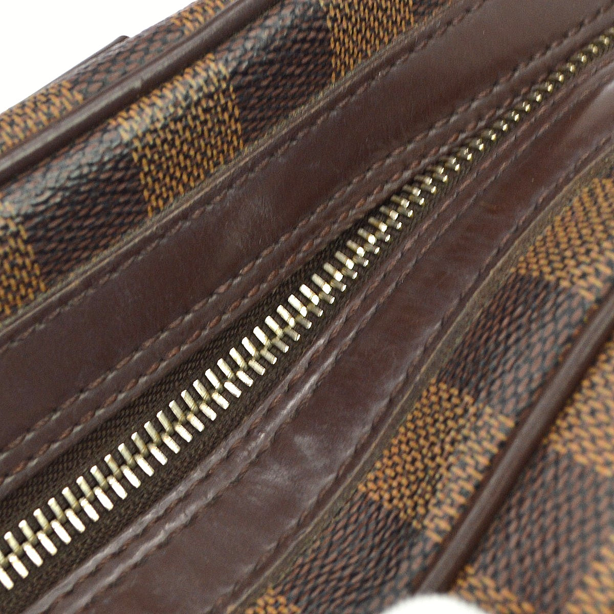 Louis Vuitton Duomo Boston Damier Ebene Brown Canvas Handbag (Pre-Owned)