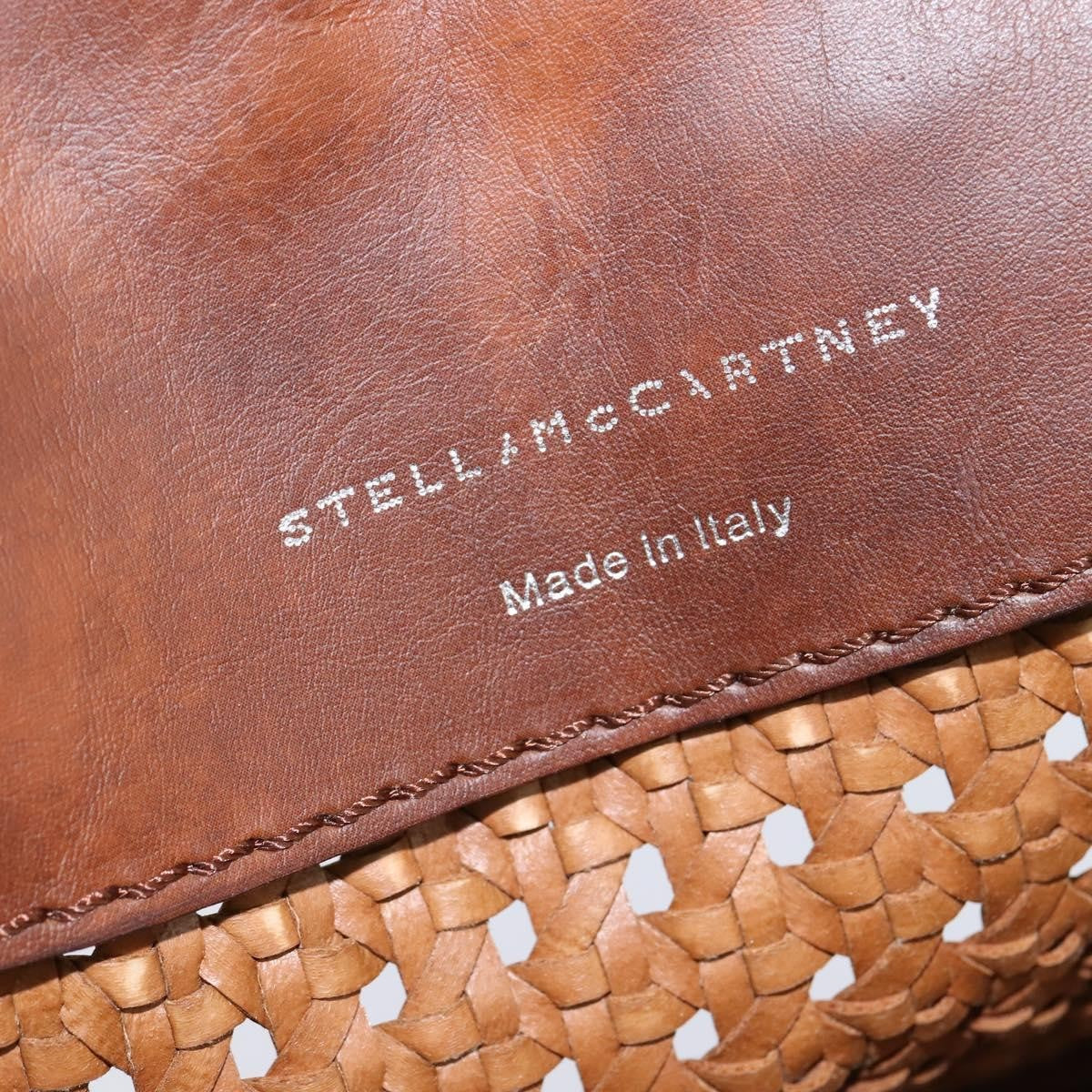Stella Mccartney Flap Shoulder Polyester Brown Polyester Shoulder Bag Bag (Pre-Owned)