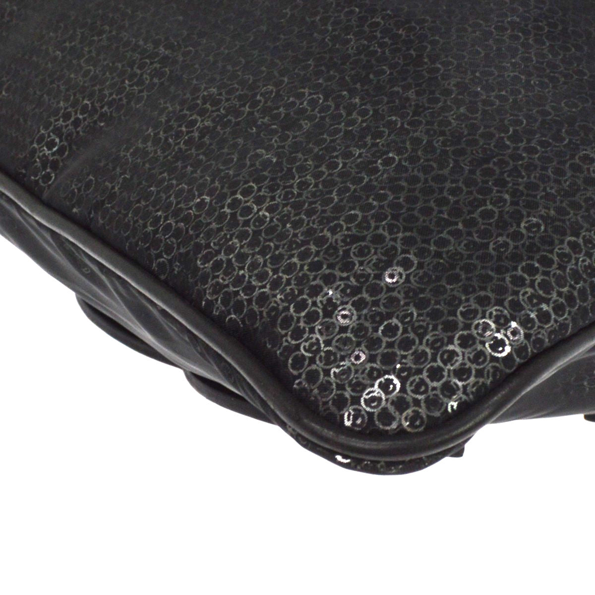 Chanel Hidden Sequins Sequins Black Mesh Shoulder Bag Bag (Pre-Owned)
