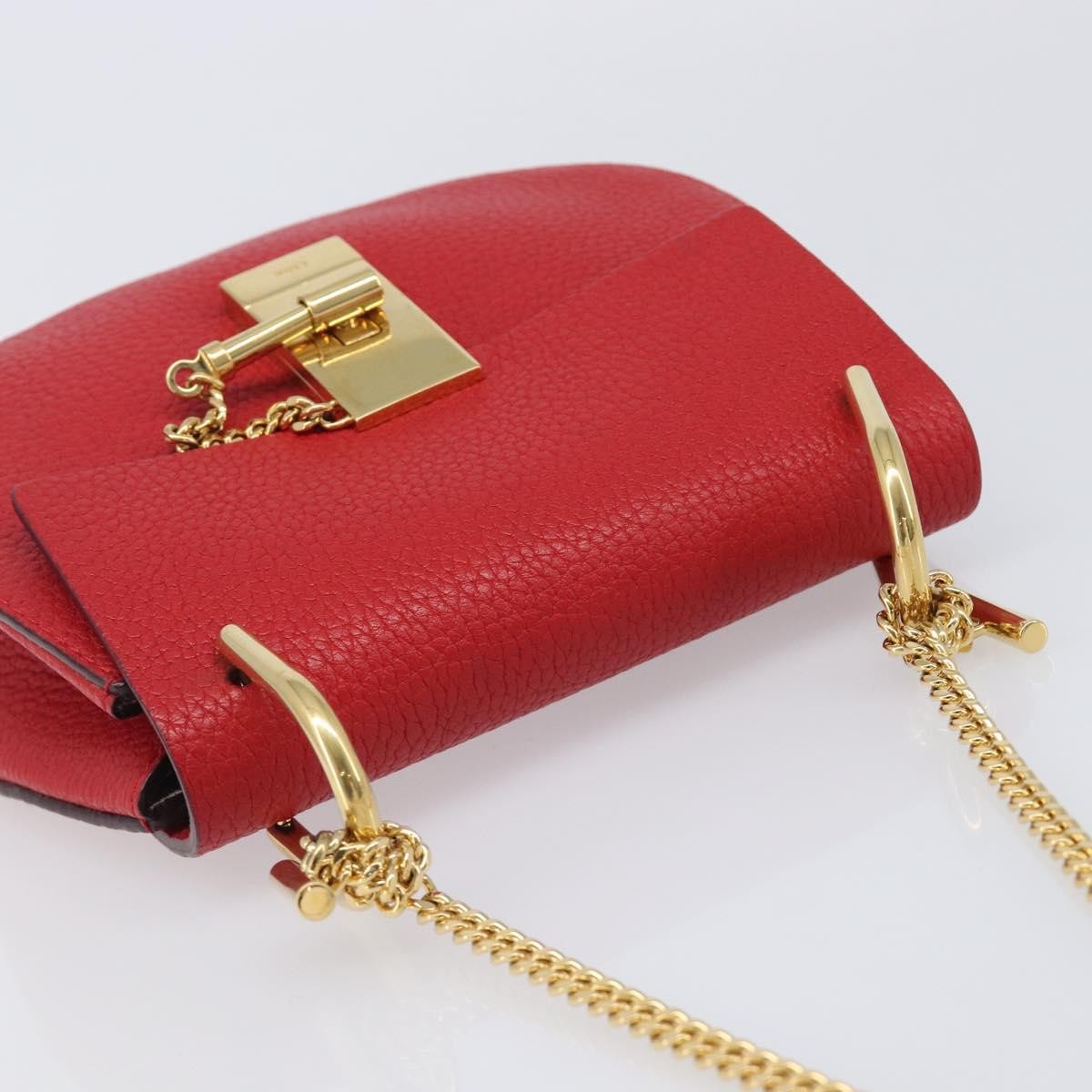 Chloe Drew Leather Red Leather Crossbody Bag Bag (Pre-Owned)