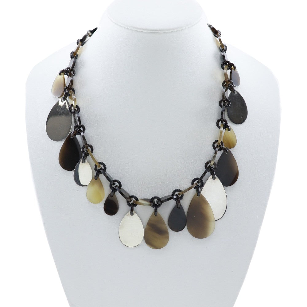 Hermes Necklace Buffalo Horn And Horn Brown Horn Jewelry (Pre-Owned)