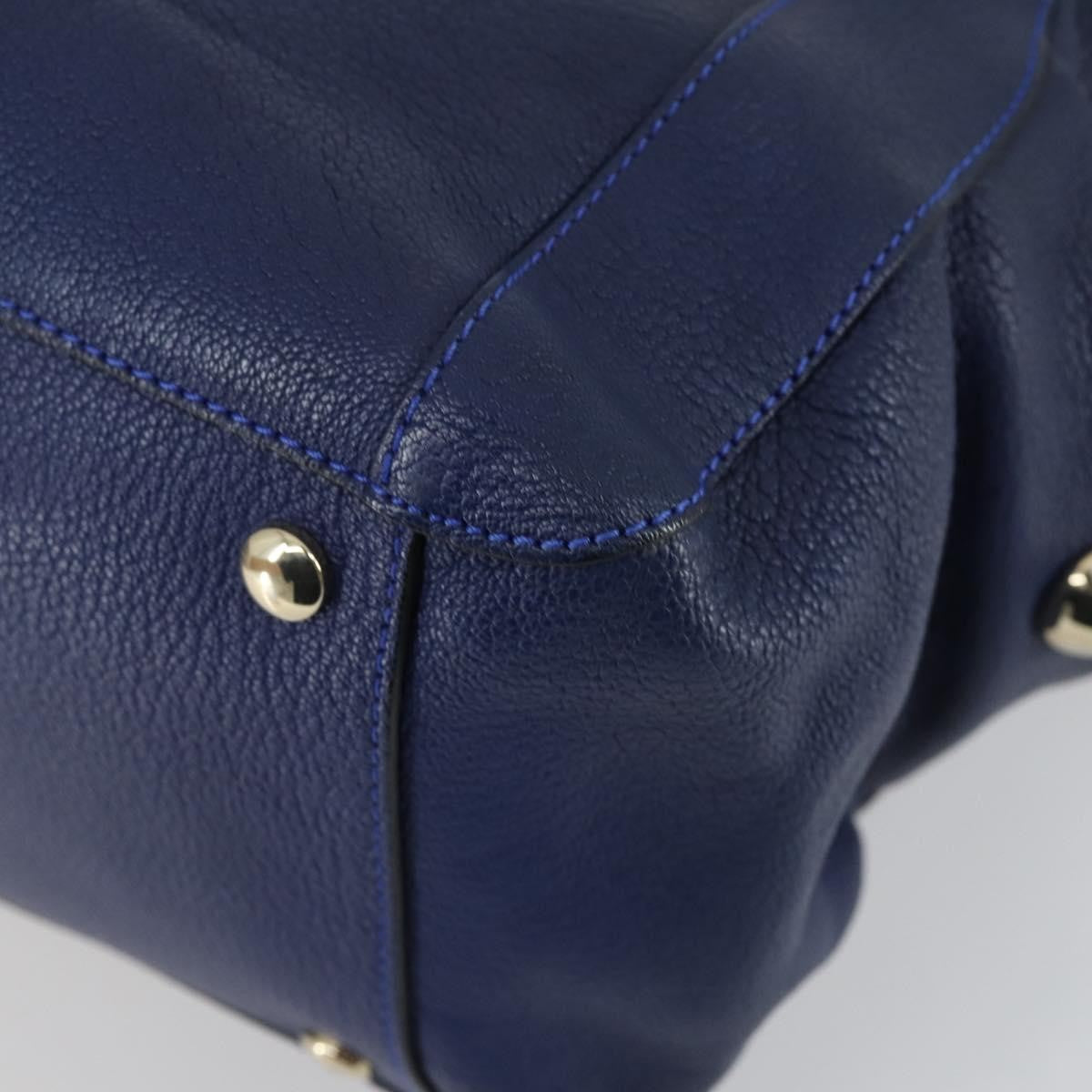 Chloe Bridget Convertible Satchel Leather Navy Leather Handbag (Pre-Owned)