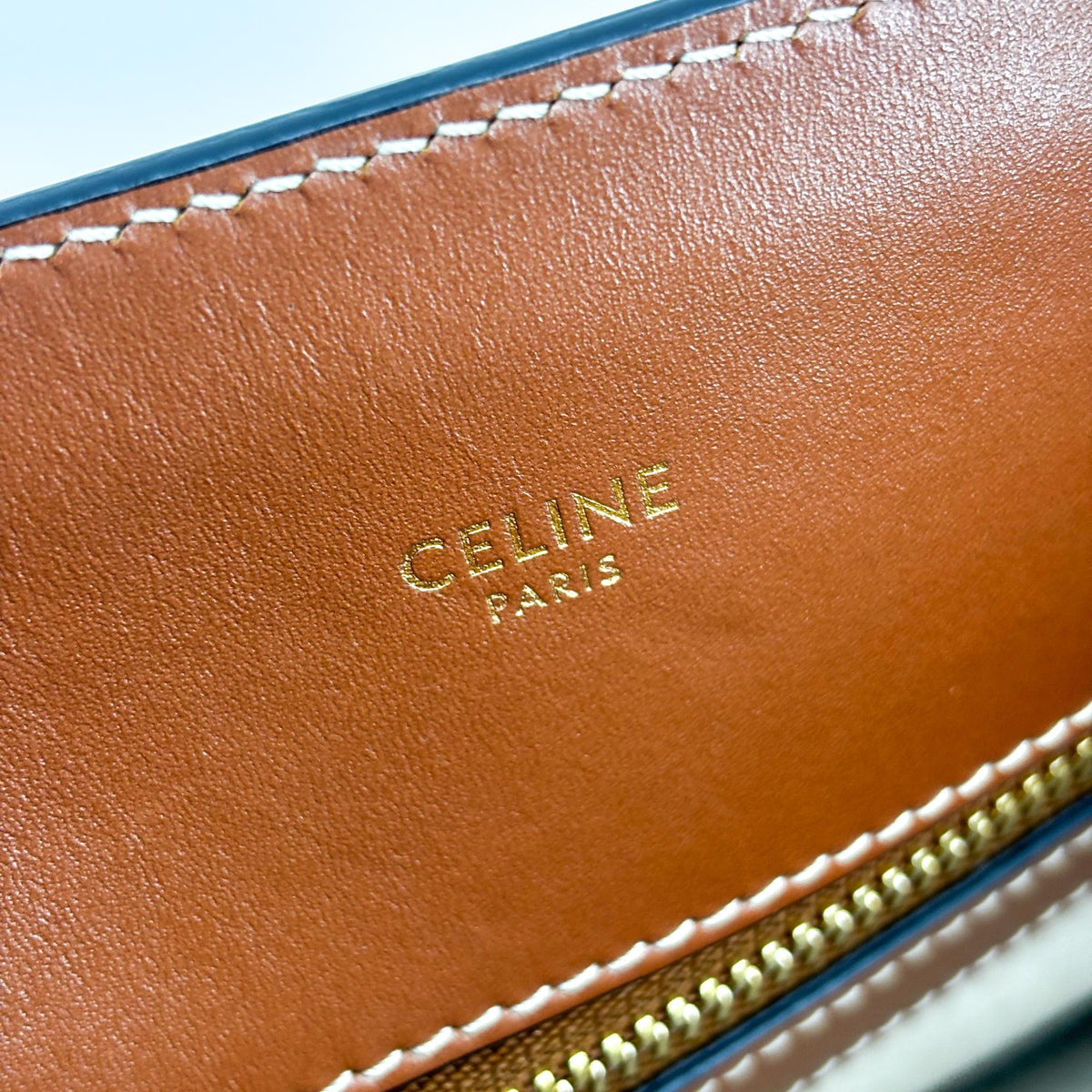 Celine Vertical Cabas Canvas With Leather White Canvas Tote Bag Bag (Pre-Owned)