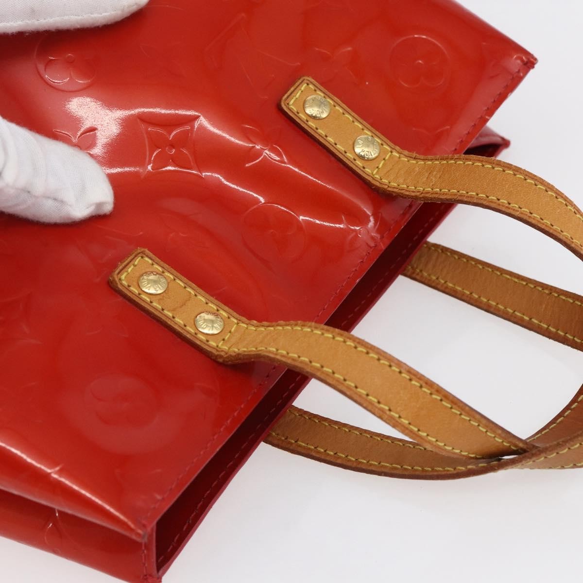 Louis Vuitton Reade Monogram Vernis Red Patent_Leather Handbag (Pre-Owned)