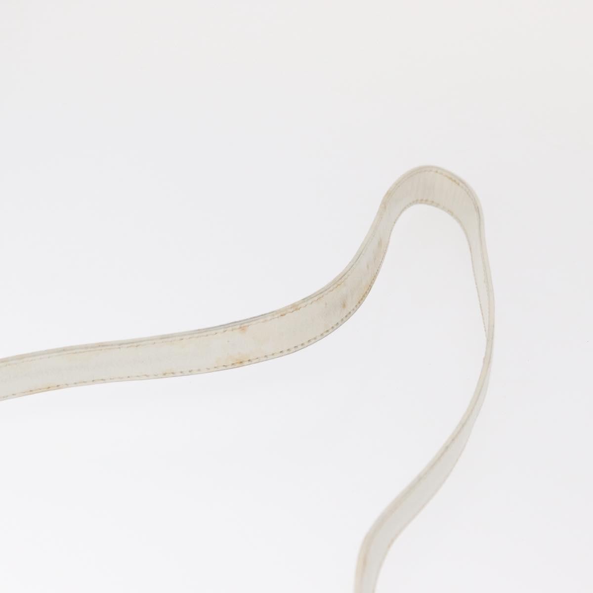 Celine Vintage Leather White Leather Shoulder Bag Bag (Pre-Owned)