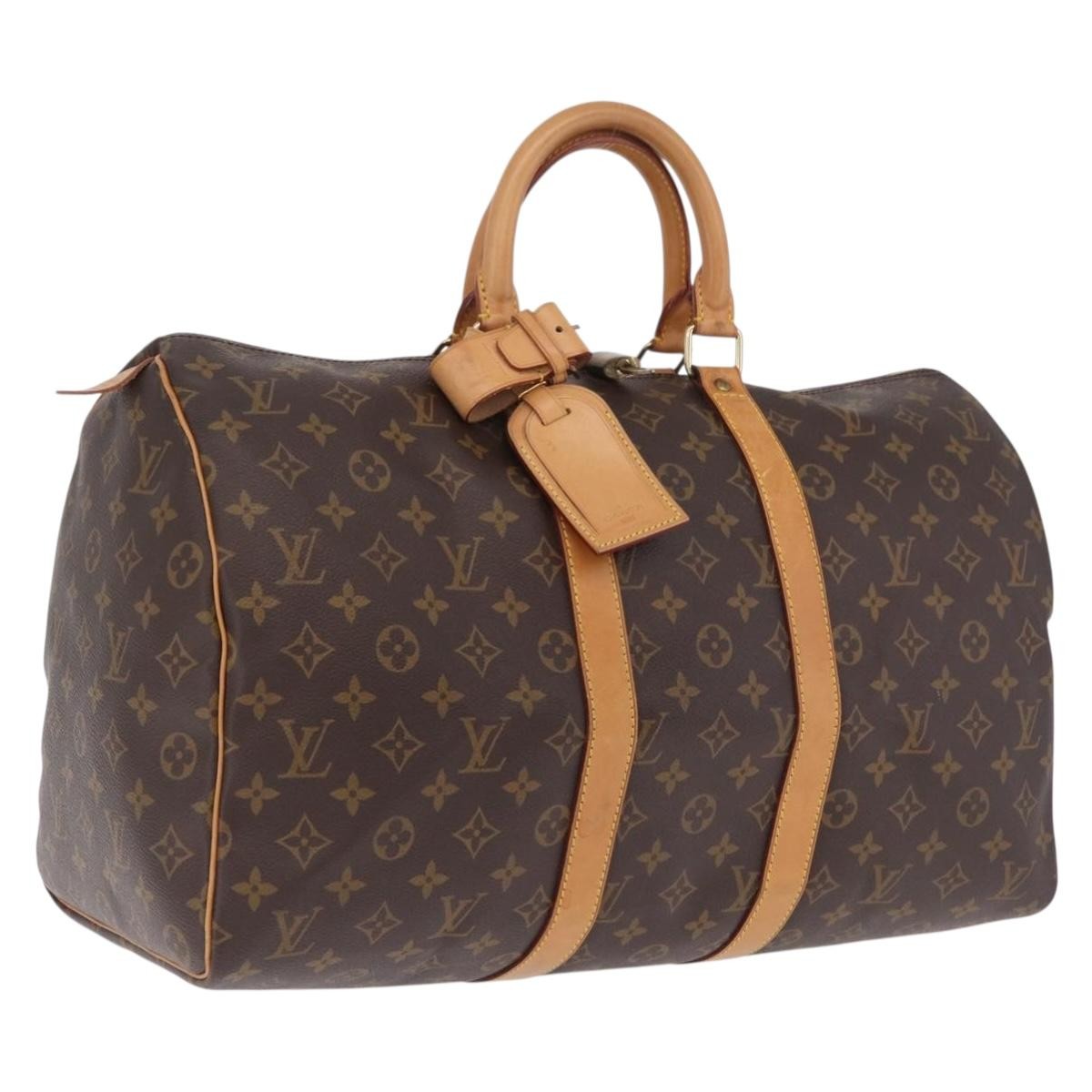 Louis Vuitton Keepall Monogram Canvas Brown Canvas Travel Bag Bag (Pre-Owned)